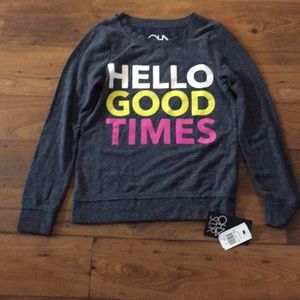 Chaser Hello Good Times Top SZ XS NWT